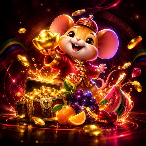 Fortune Mouse slot com símbolos dourados e giros grátis