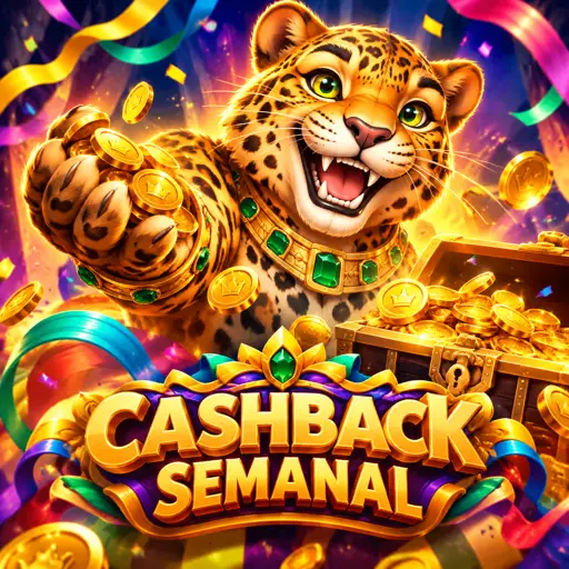 Painel de cashback semanal mostrando 10% das perdas devolvidas em saldo real