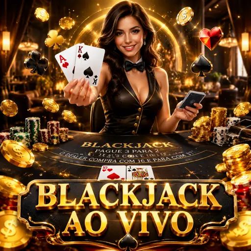 Mesa de blackjack ao vivo em HD com dealer distribuindo cartas